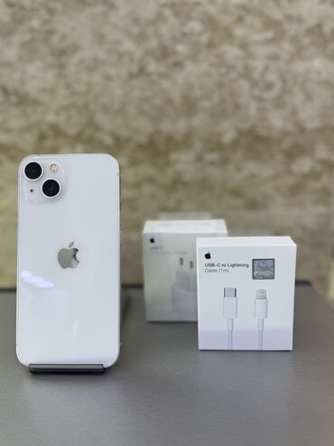 куплю айфон 6 плюс: IPhone 13, Б/у, 256 ГБ, Белый, Зарядное устройство, 91 %