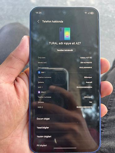 Samsung Galaxy A26, 256 GB, rəng - Mavi, İki sim kartlı lalafo.az -da Samsung Galaxy A26, 256 GB, rəng - Mavi, İki sim kartlı