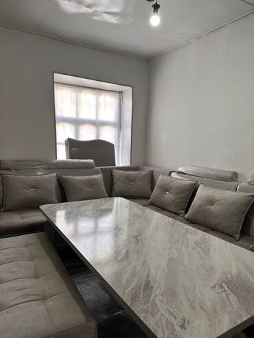 угловой диван токмак: Стол и стул для зала, Новый, цвет - Серый