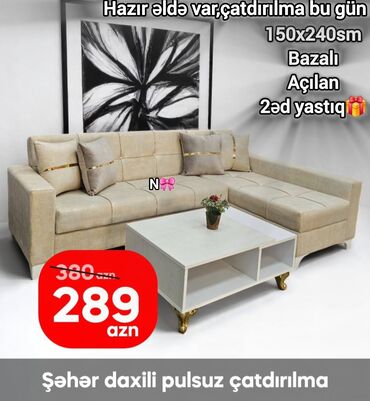 Mətbəx mebeli: Künc divan, Yeni, Açılan, Bazalı