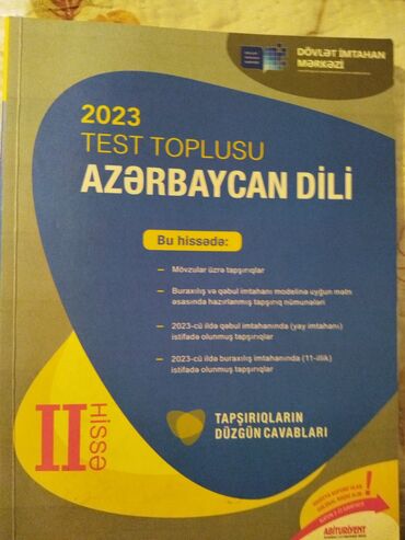 Kitablar, jurnallar, CD, DVD: Azərbaycan dili test toplusu 1,2 ci hissə