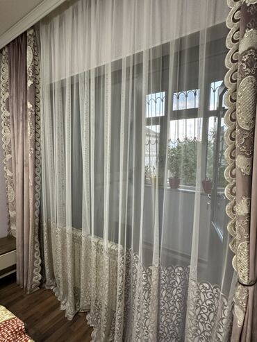 jaluz: Klassik üslubda pərdə dəsti - Komplekt: iki tərəfli qalın dekorativ