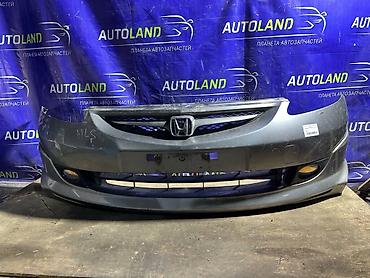 Honda Fit (GD) 8 - Бампер Front (серебро) с юбкой.противотуманками