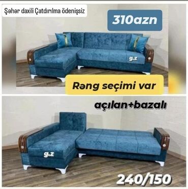 Uşaq və gənc otağı üçün dəstlər: Künc divan, Açılan, Bazalı