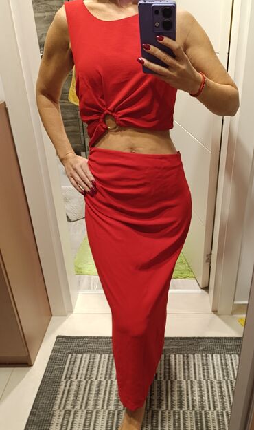 Haljine: Zara S (EU 36), bоја - Crvena, Večernji, maturski, Top (bez rukava) — 1