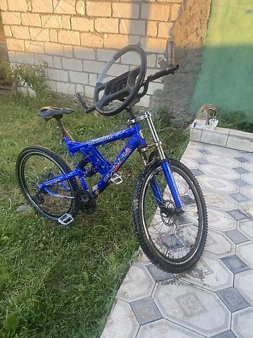 velosiped 32: Uşaq/yeniyetmə üçün mavi rəngdə dağ velosipedi. Xüsusiyyətlər: - — 1