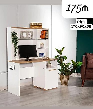 şfaner: Kompyuter/iş masası üst şkafla - Ölçü: 170 x 90 x 50 sm - Rəng: ağ və — 1