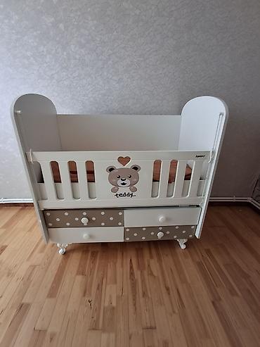 Uşaq beşiyi – “Teddy” dizaynlı - Rəng: ağ və bej tonlarında, ön lalafo.az -da Uşaq beşiyi – “Teddy” dizaynlı - Rəng: ağ və bej tonlarında, ön