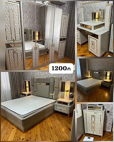 ikinci əl raskladuska: 1200₼ YATAQ MEBELİ – TƏCİLİ SATILIR Komplekt: - Altı bazalı geniş — 1