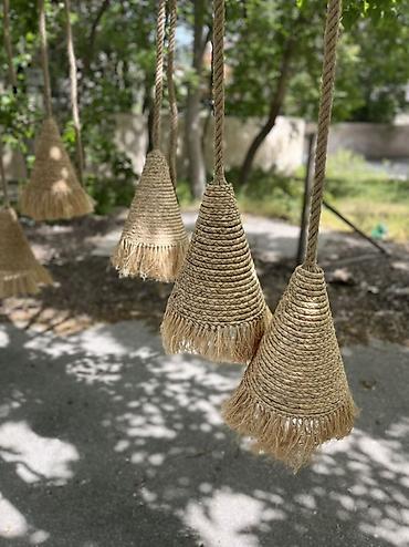 bambu: Təbii lifdən hazırlanmış asma abajur/лампа плафонları - Material — 1