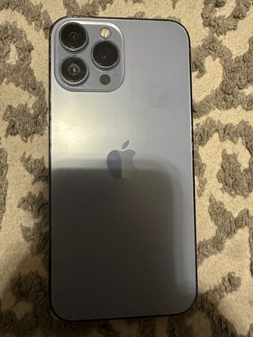 стенка под телевизор: IPhone 13 Pro Max, Колдонулган, 256 ГБ, Көгүлтүр, Заряддоочу түзүлүш, Каптама, 81 %