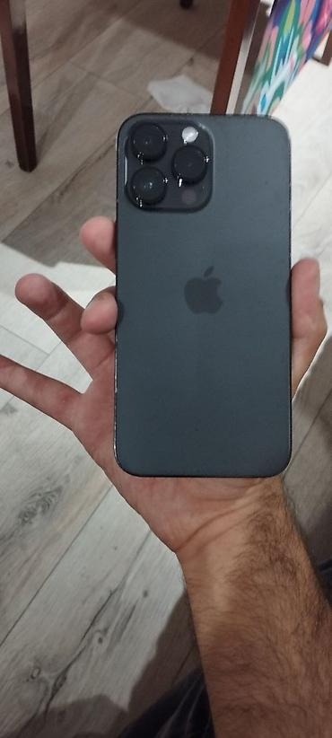 iphone barter: IPhone 14 Pro Max, 128 GB, Black Titanium, Face ID, Sənədlərlə, Qırıq — 1