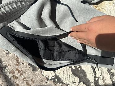 nike tech fleec: Спортивные брюки Nike серые - Модель: трикотажные джоггеры Nike с — 3
