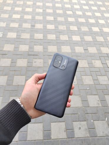 телефон fly ds105: Xiaomi Redmi 12C, 64 ГБ, цвет - Черный, 
 Кнопочный, Отпечаток пальца
