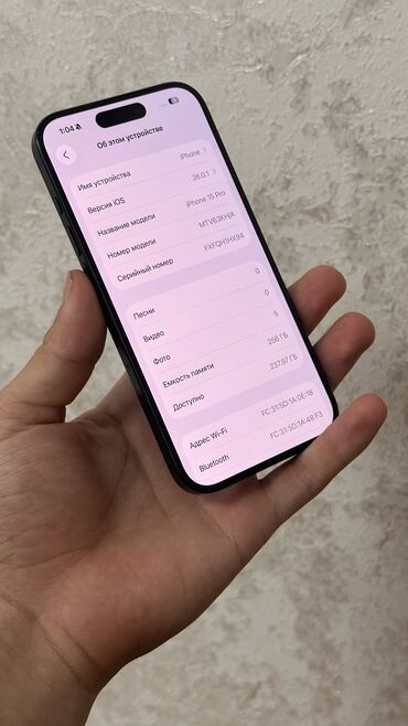 Apple iPhone: IPhone 15 Pro, Б/у, 256 ГБ, Blue Titanium, Зарядное устройство, Защитное стекло, Чехол, 87 % — 9