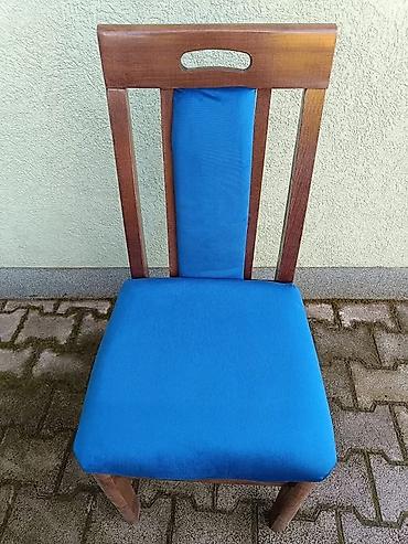 nadogradnja za ormar forma ideale: Drvena trpezarijska stolica sa tapaciranim sedištem i naslonom. - — 9