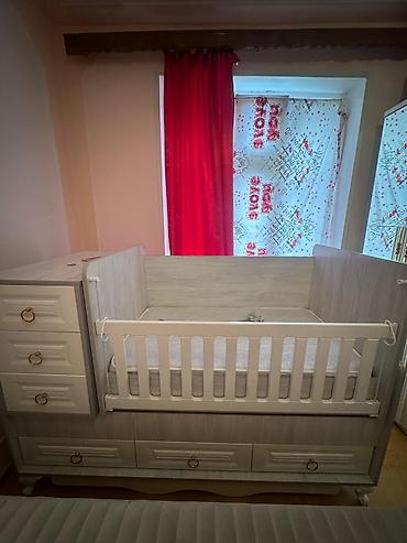usag kravati: Bebeko uşaq beşiyi – kombinə edilmiş komodlu model - Komplekt: beşik — 4