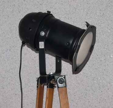 Освещение: Светильник, тренога, винтаж, лофт. Серебро (напольный выключатель)- — 5