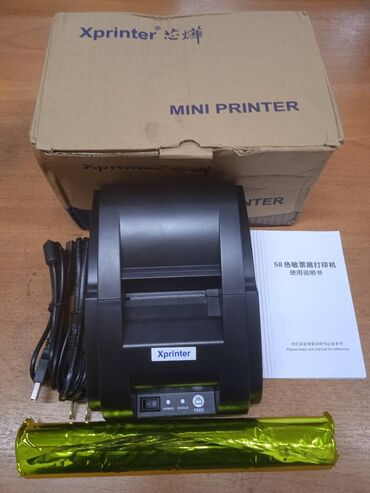 купить сканер штрих кодов бу: Чековый термопринтер XPrinter XP-58IIH (USB + BLUETOOTH, новый) - 3000