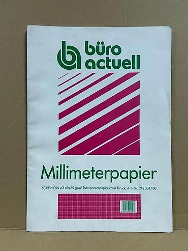 Dečije table za crtanje: A3 milimetarski papir – blok - Format: A3 (297 × 420 mm), jasno — 5