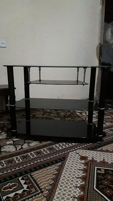 tv 75: Şüşə üstlü TV/medianəv masası - Material: yuxarı səth şəffaf bərk — 1