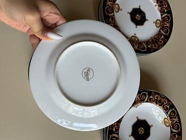 Кухонные принадлежности: 6 lı dəst Valencia 24 karat gold italian desing 6 dərin boşqab 6 aş — 3