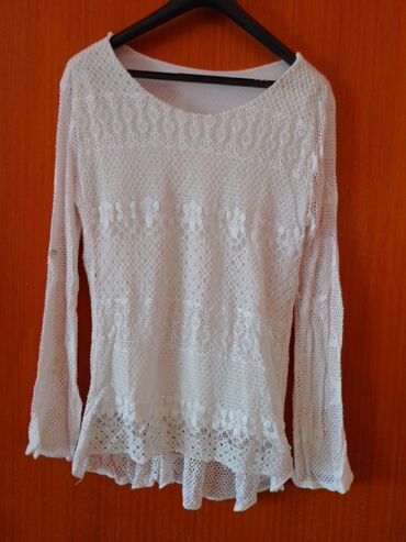 stradivarius jakna sa krznom: 7Arrows, L (EU 40), Embroidery, color - White