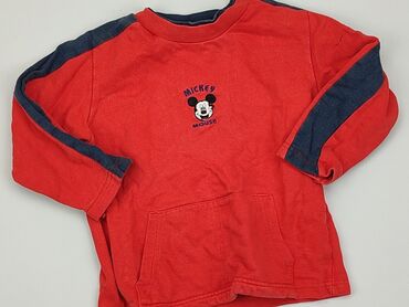 czerwona bluzka chłopięca: Bluza, Disney, 3-4 lat, 98-104 cm, stan - Dobry