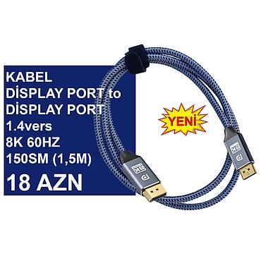 kompüter barter: Display Port Kabellər ⭐Type-C (USB-C) to Display Port 1.2vers 1,8m 4K — 3