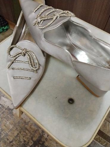 shoes: Туфли, 38, AURA SHOES, Новый, цвет - Серебристый — 1