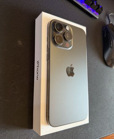 Apple iPhone: IPhone 15 Pro Max, Б/у, 256 ГБ, Зарядное устройство, Защитное стекло, Чехол, 89 %