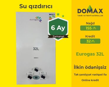 lazer epilyasiya isci teleb olunur son elanlar: Pitiminutka Eurogaz, 32 l/dəq, Yeni, Kredit var, Pulsuz çatdırılma