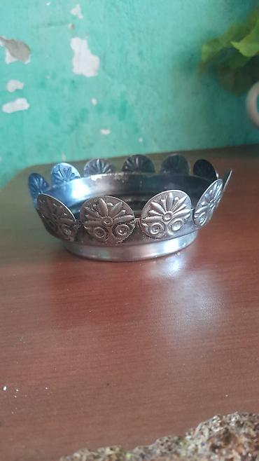 Ev və bağ: Metaldan hazırlanmış dekorativ qab - Material: parlaq metal ərinti - — 1