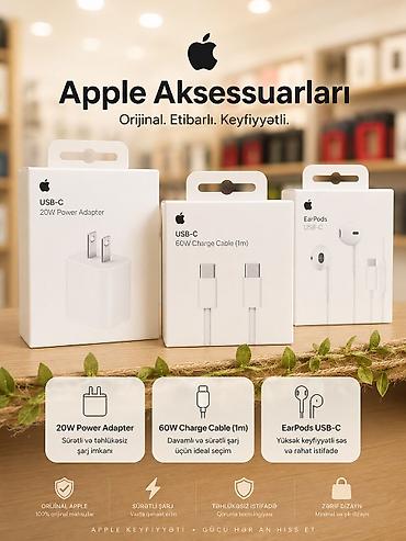 apple earpods: 🎧🔌 Səs və enerji — bir yerdə! ✨ Apple EarPods 🔊 Təmiz və balanslı — 1