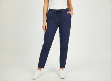 Trousers: Material trousers for women, size L