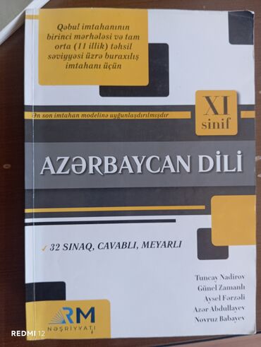 İçi temizdirBu kitab qəbul imtahanının birinci mərhələsi və tam orta