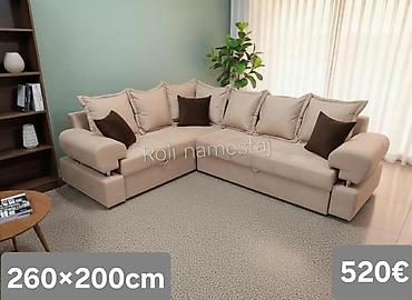 Ugaone garniture: Ugaona garnitura 300×220 cm - Prostrana L‑forma sa dubokim sedištima — 22