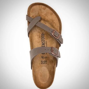 магазин обув: Birkenstock сандалии Mayari Серо-коричневый, телячья кожа перекрестные