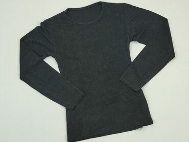 czarne bluzki z długim rękawem eleganckie: Bluzka Damska, S, stan - Idealny