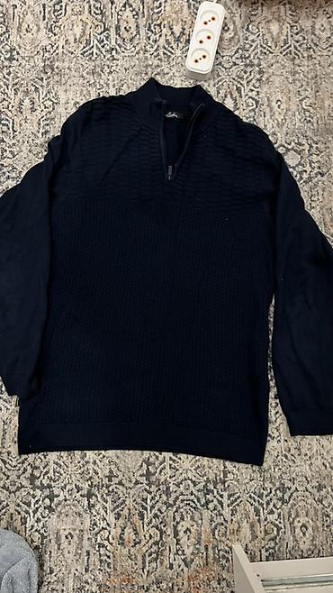 pull and: Мужской тёплый свитер с молнией до середины груди (half-zip). - Цвет — 1