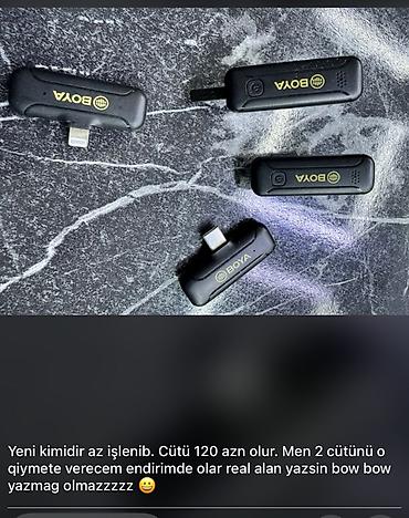 BOYA simsiz mikrofon dəsti - Brend: BOYA - Daxildir: 2 ədəd klipsli