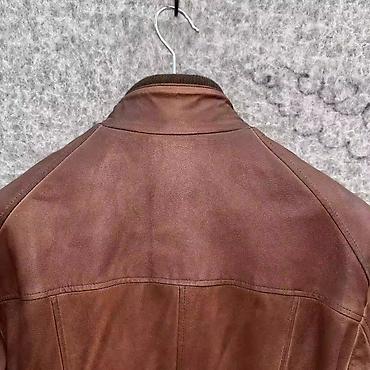 кожа куртки: Мужская куртка, 2XL, Новый, цвет - Коричневый, Самовывоз — 4