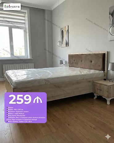 Məhsul: Çarpayı dəsti - Ölçü: 160 x 200 sm - Mexanizm: Açılmayan