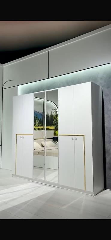 Спальные гарнитуры: Спальный гарнитур, Б/у, Двуспальная кровать, Шкаф, Комод, Италия, Дерево, Самовывоз, цвет - Белый — 10