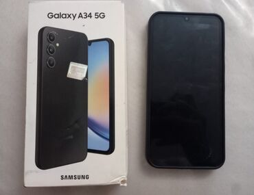 samsung a51: Samsung Galaxy A34 5G, 128 GB, rəng - Qara, Barmaq izi, Face ID