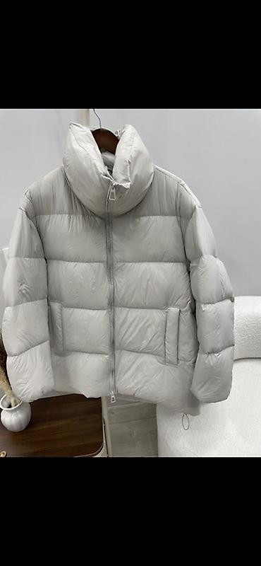 oversize: Женский пуховик, светло‑серый. - Теплый объемный пуховик с — 2