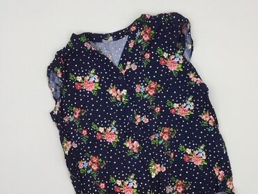 granatowa bluzka damska z krótkim rękawem: House, Women's blouse, size S