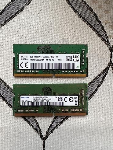 ucuz modemler: Operativ yaddaş (RAM) Samsung, 8 GB, 3200 Mhz, DDR4, Noutbuk üçün, İşlənmiş — 4