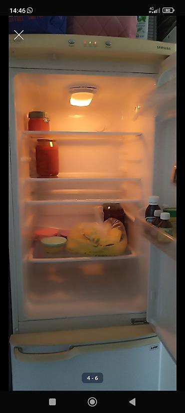 mini refrigerator: Холодильник Samsung, Б/у, Двухкамерный, De frost (капельный), 60 * 180 * 50 — 3