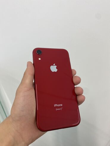 Apple iPhone: IPhone Xr, Б/у, 64 ГБ, Красный, Защитное стекло, 96 %